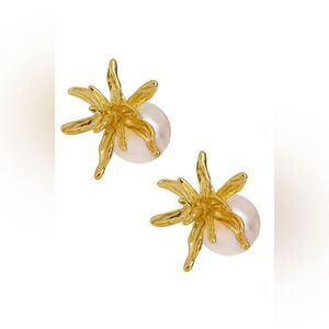 Gold and Pearl Earrings #1659